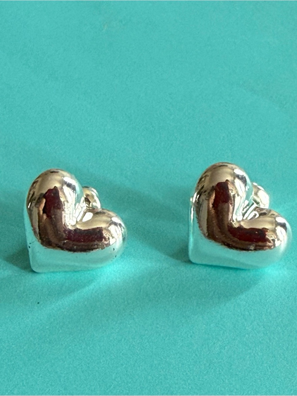 Silver Heart Stud Earrings